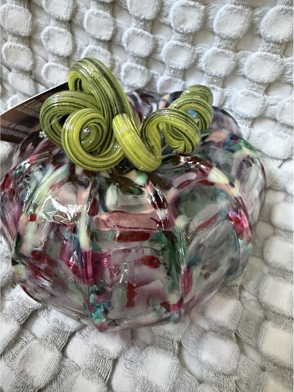 Handblown Glass Pumpkin By Luke Adam’s Glassblowing Studio.
